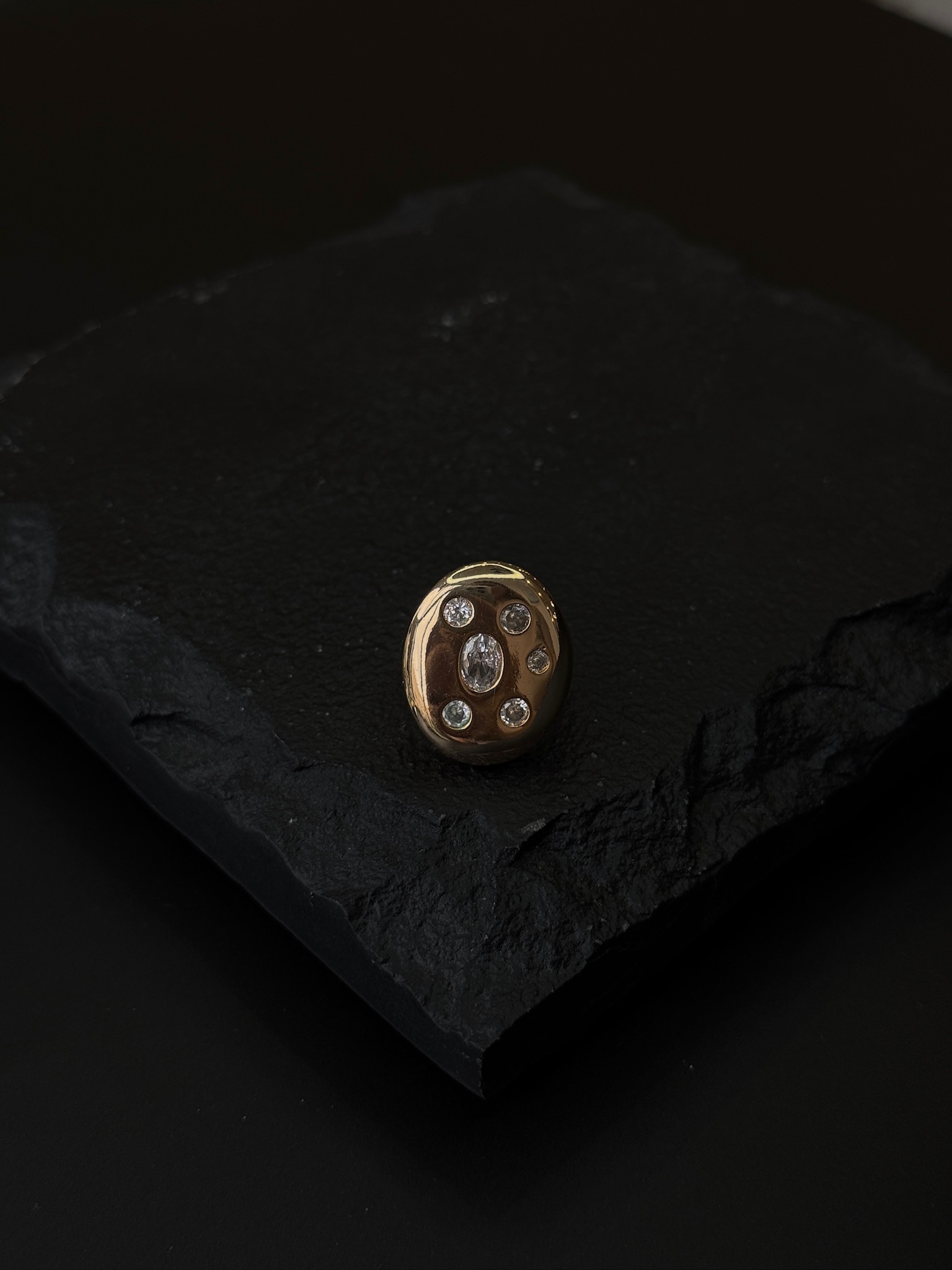 Кольцо из латуни в позолоте