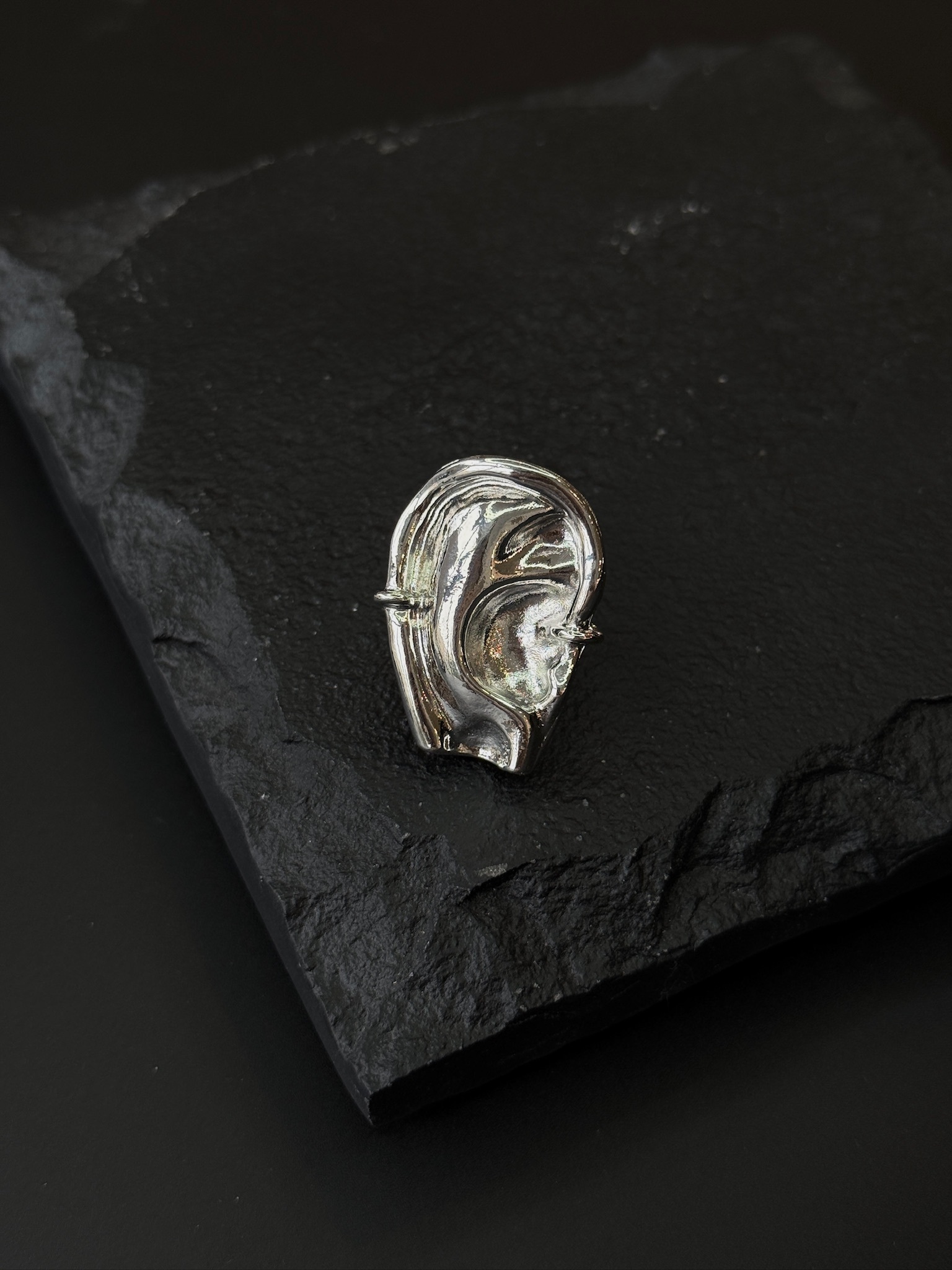 Кольцо из латуни в родиевом покрытии