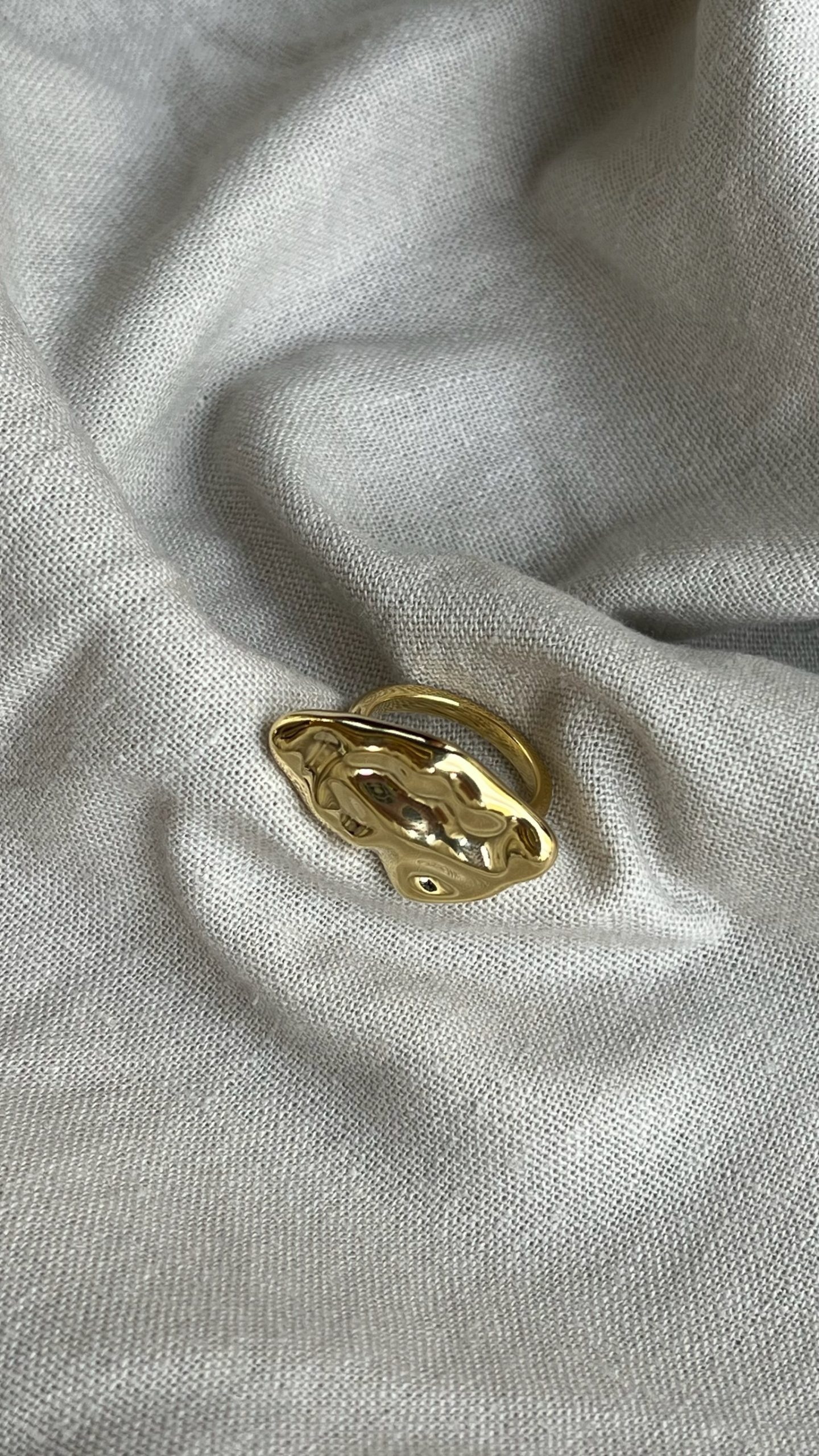 Кольцо из латуни в позолоте