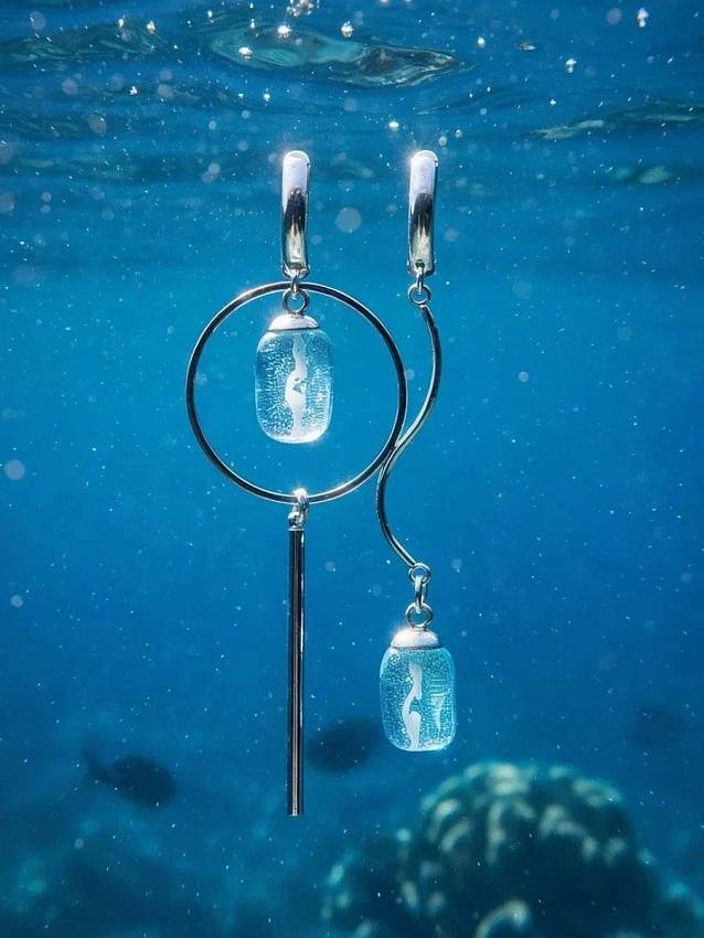 Серьги "Сердце Байкала 1.0.