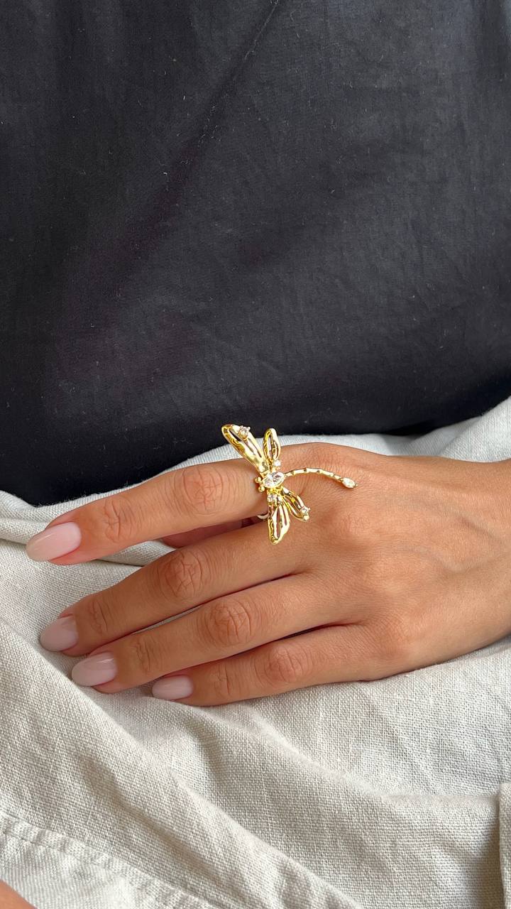 Кольцо из латуни в позолоте