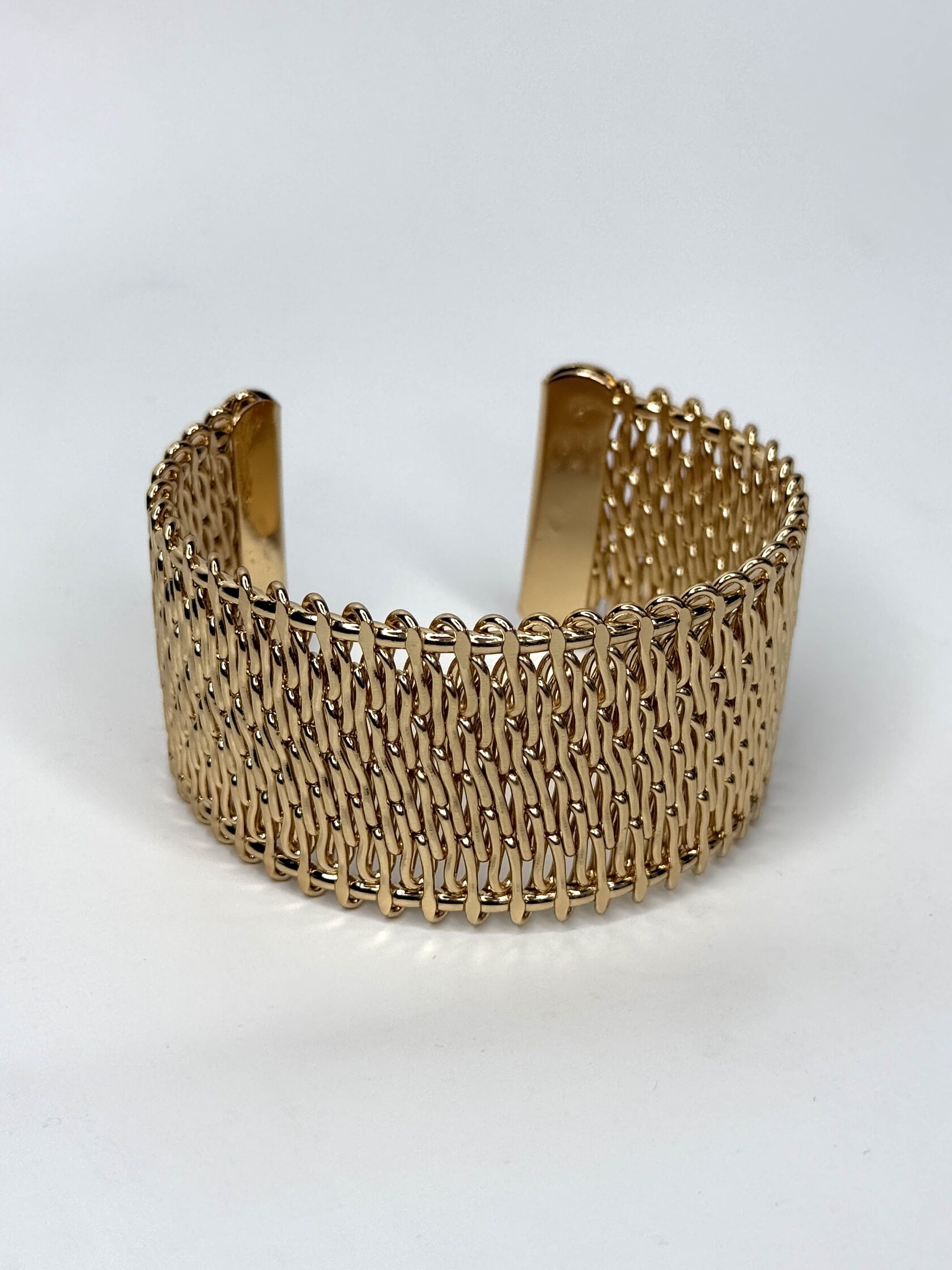 Браслет из латуни в родиевом покрытии и в позолоте