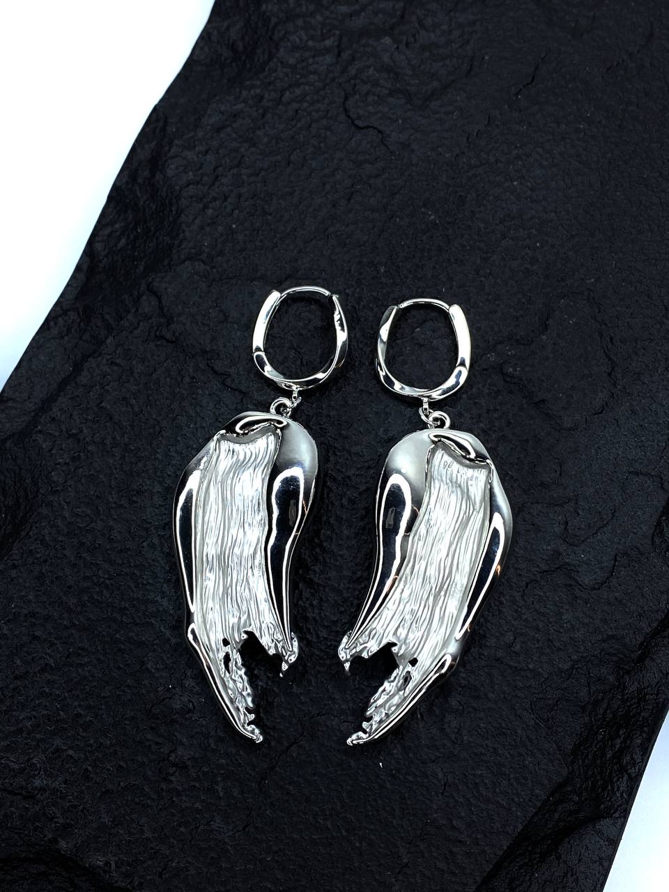 Серьги из латуни в родиевом покрытии/позолоте