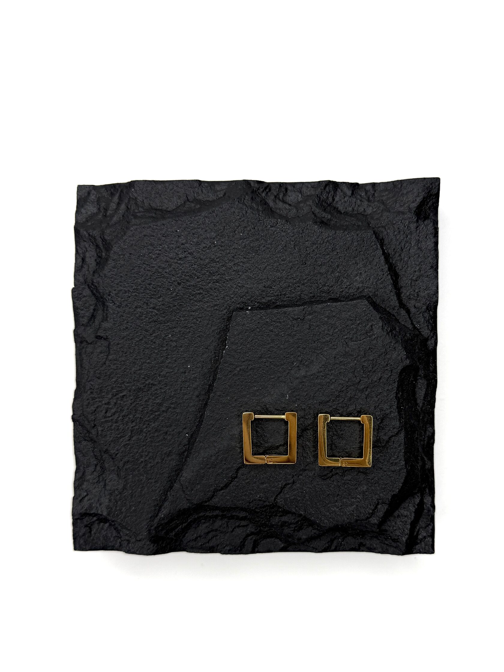 Серьги-основы /конструкторы/ 15 мм золото квадрат