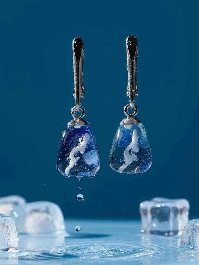 Серьги "Сердце Байкала 2.0.