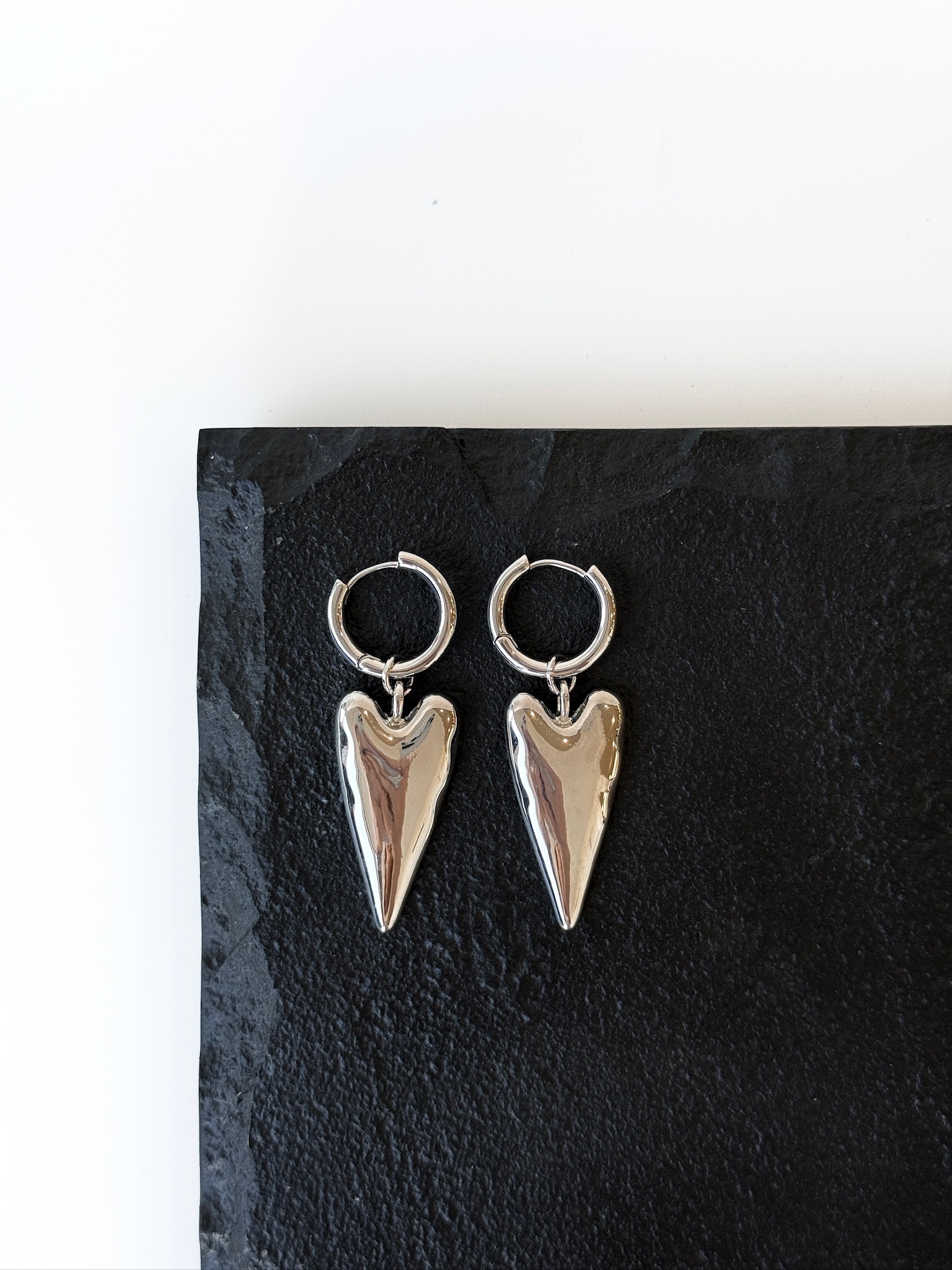 Серьги из латуни в родиевом покрытии