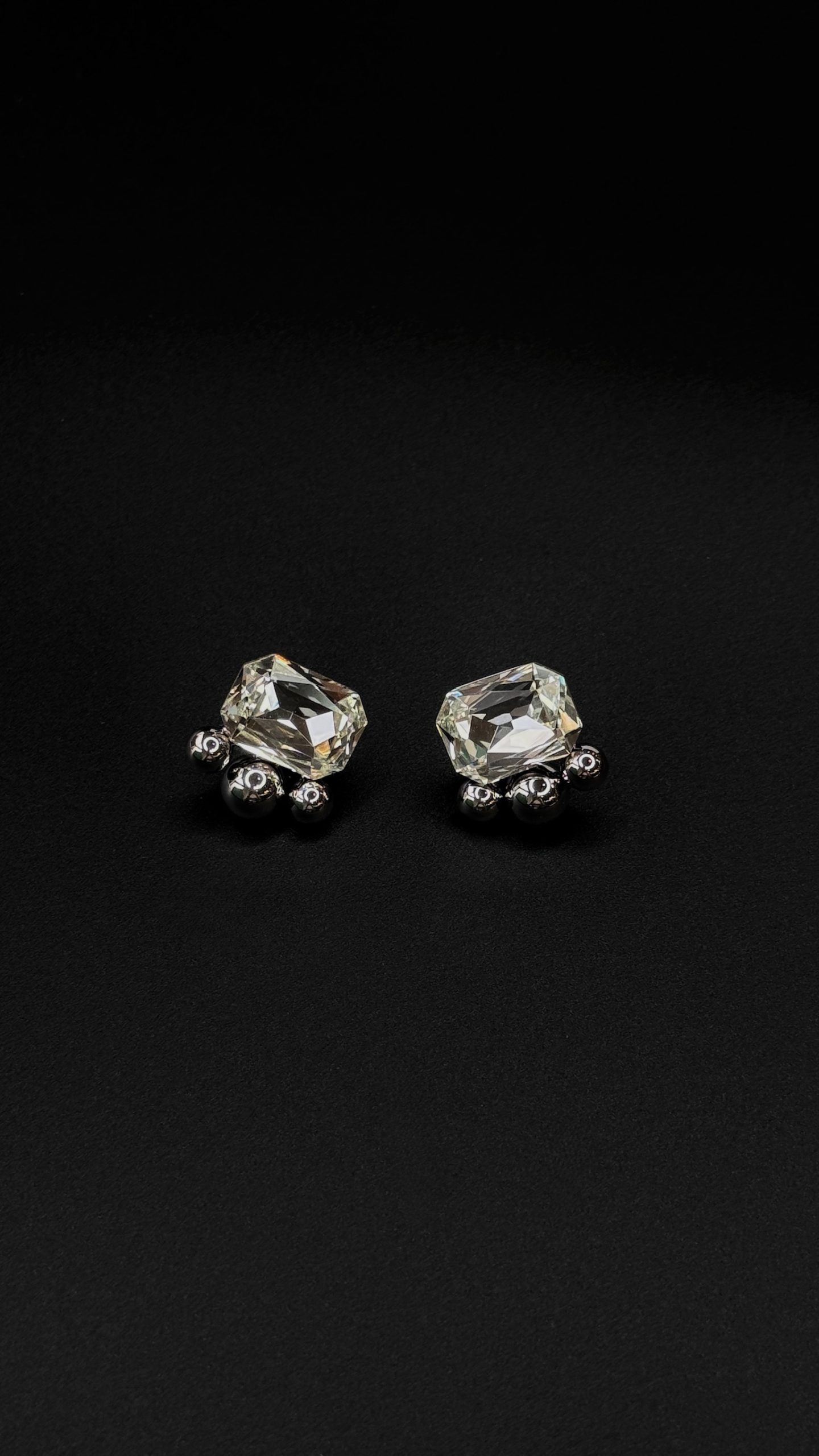 Серьги из латуни в родиевом покрытии