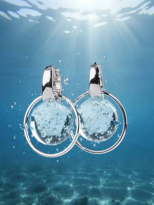 Серьги "Пузырьки Байкала