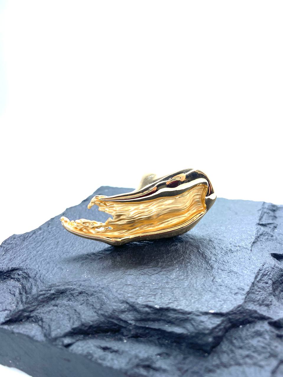 Кольцо из латуни в родиевом покрытии/в позолоте