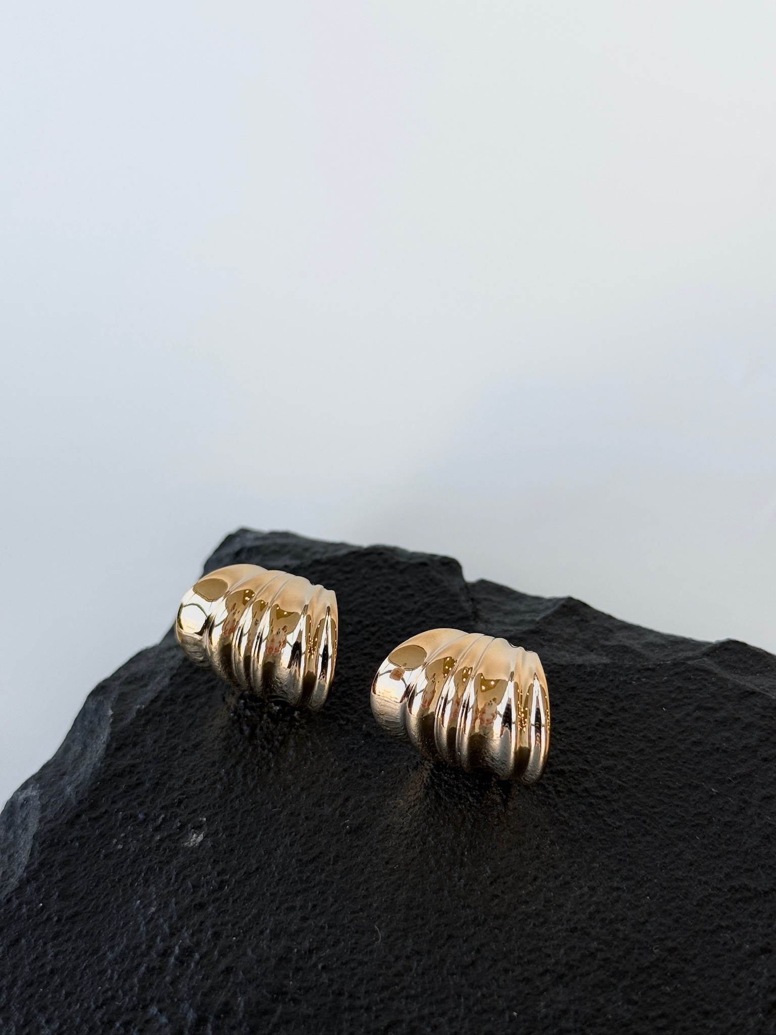 Серьги из латуни в позолоте