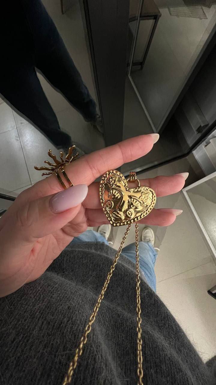 Колье из латуни в позолоте