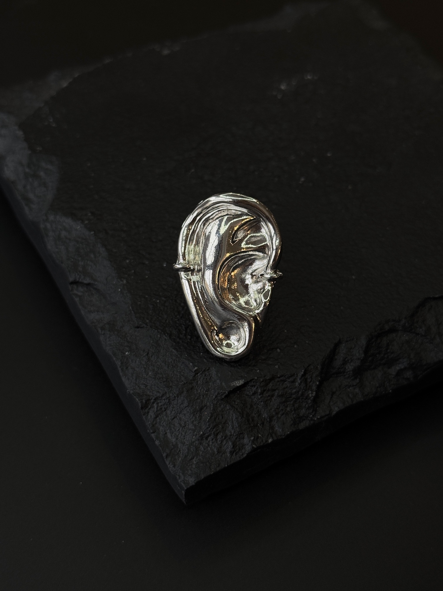 Кольцо из латуни в родиевом покрытии