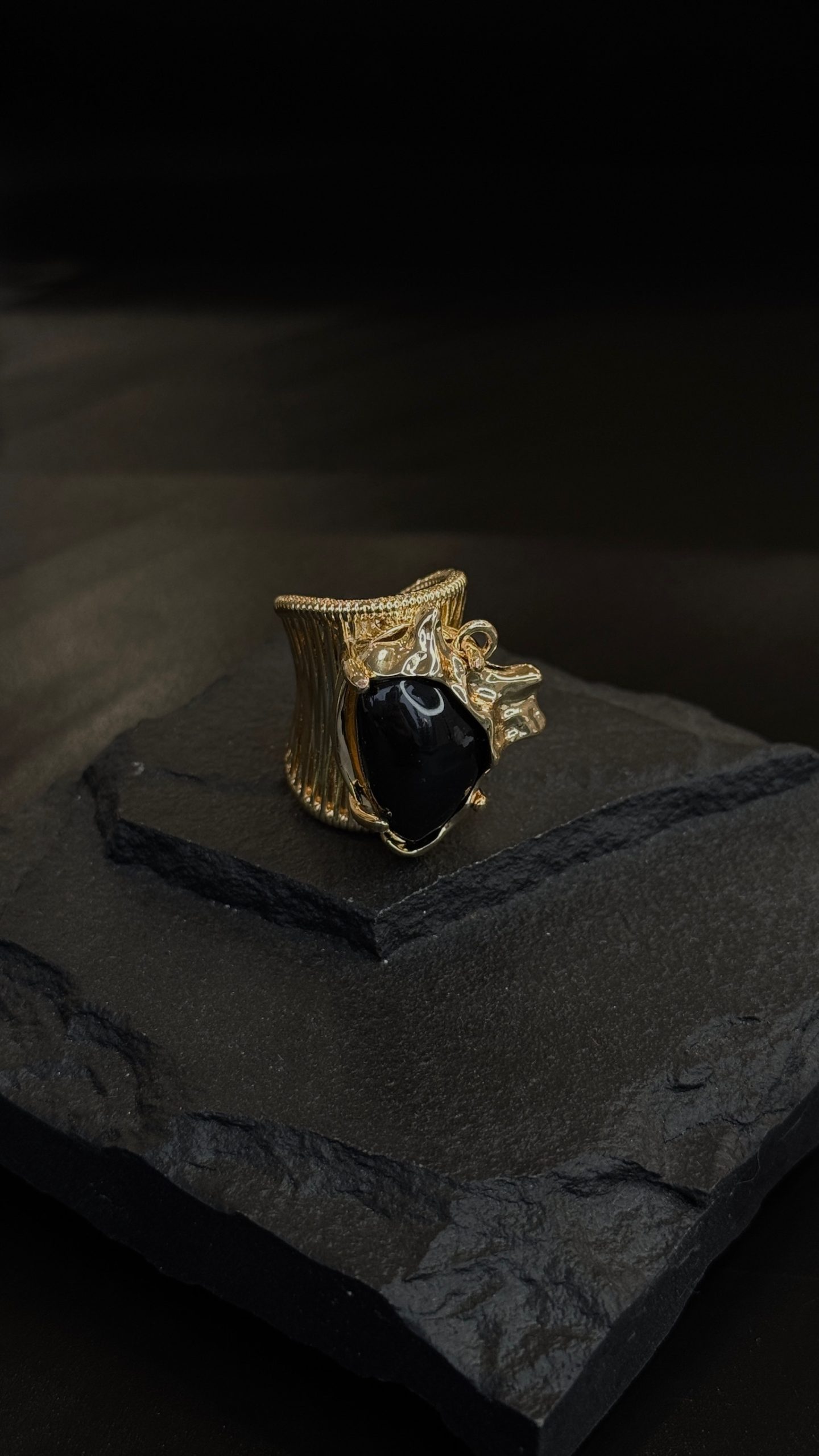 Кольцо из латуни в позолоте