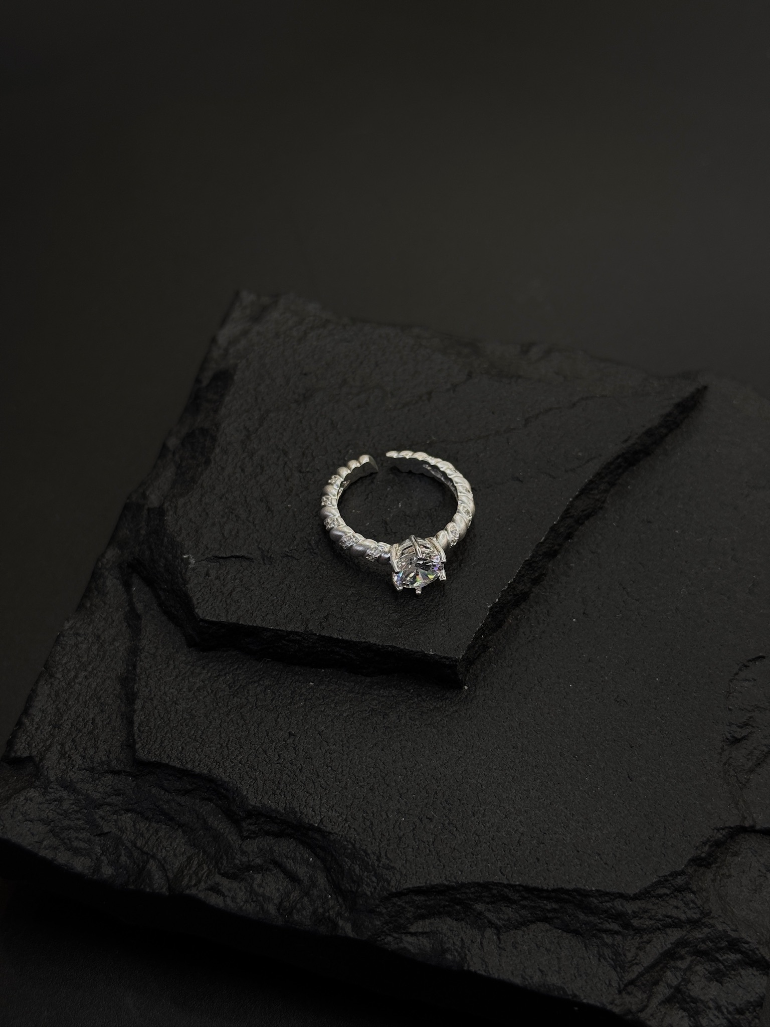 Кольцо из латуни в родиевом покрытии