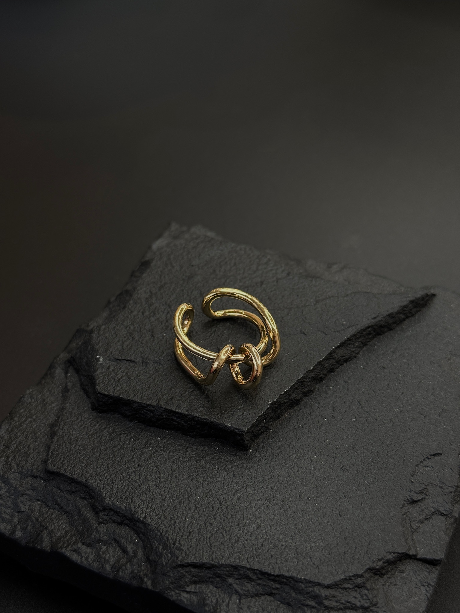 Кольцо из латуни в позолоте