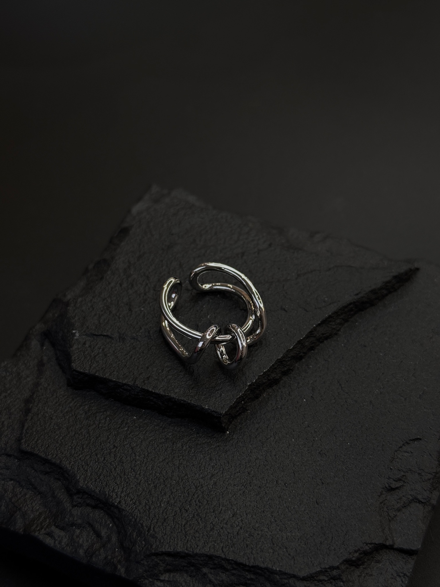 Кольцо из латуни в родиевом покрытии