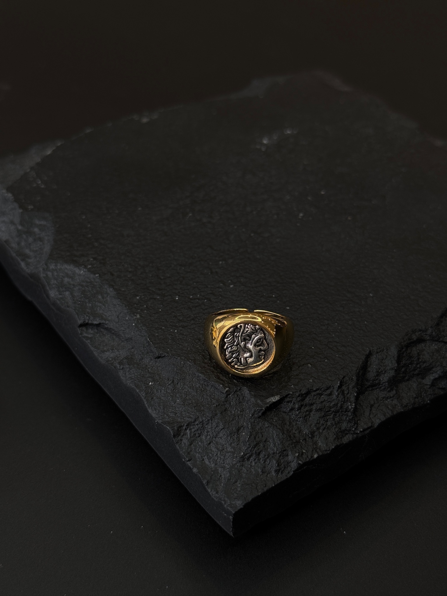 Кольцо из латуни в позолоте