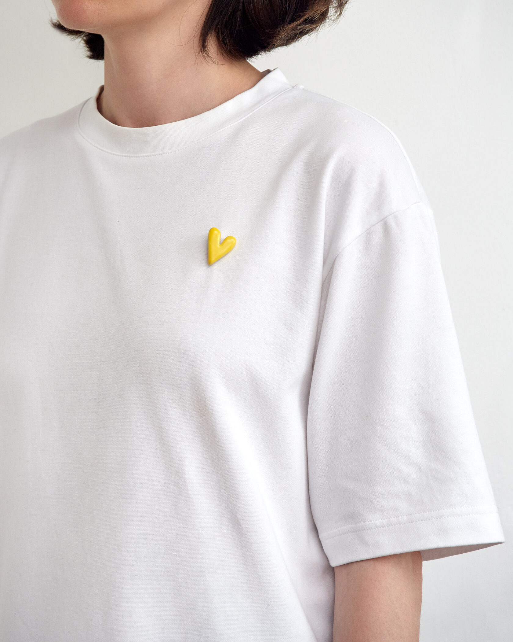 Брошь ЖЕЛТОЕ СЕРДЦЕ