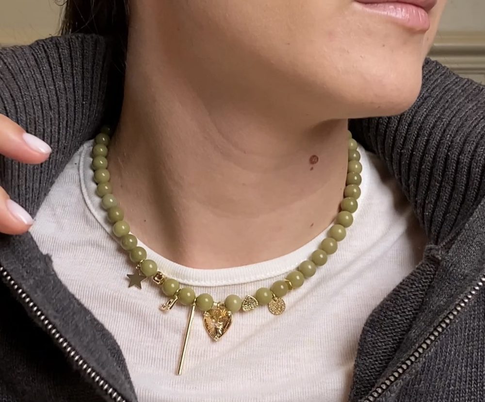 Чокер из агата и подвесок