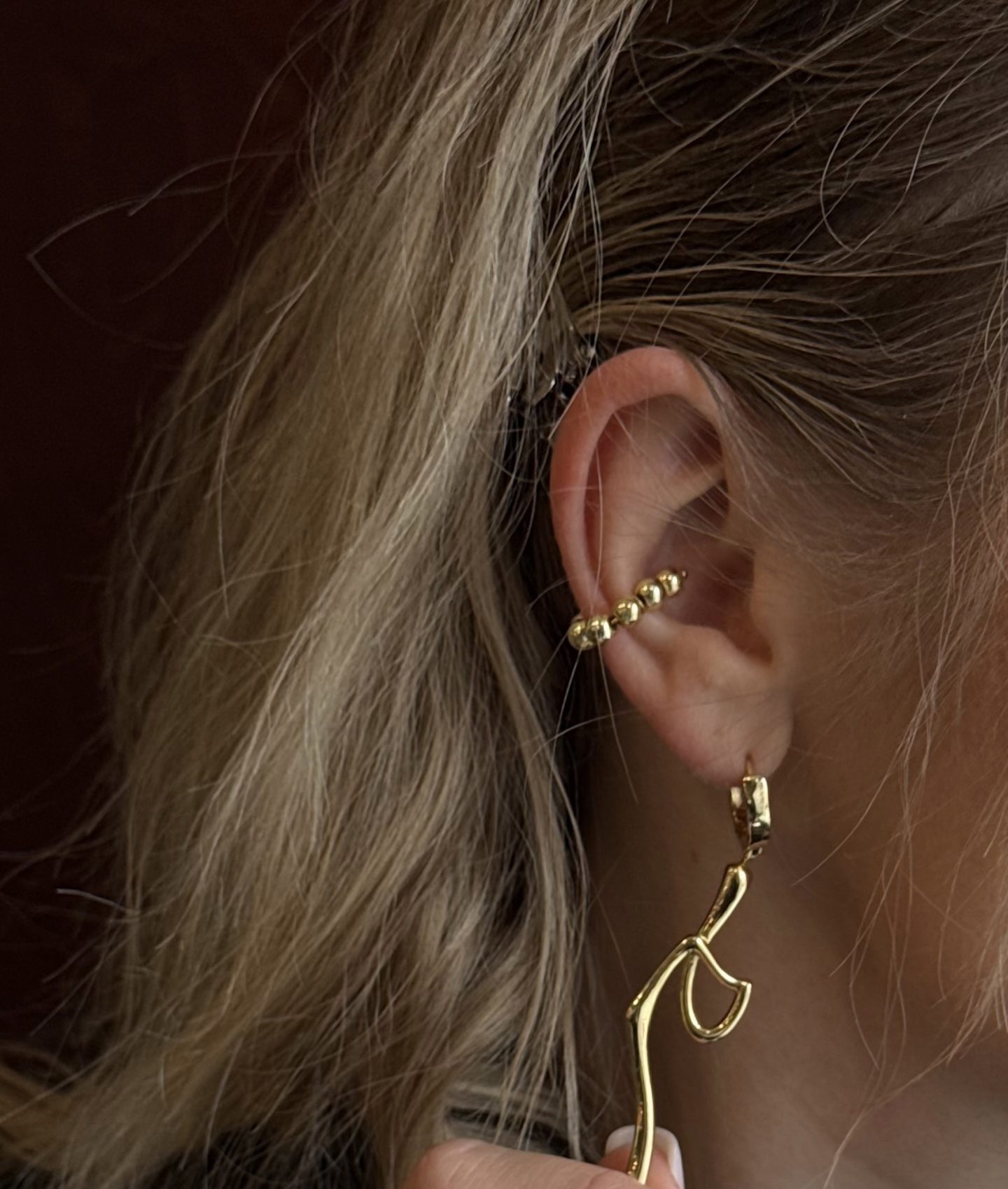 Кафф из латуни в позолоте