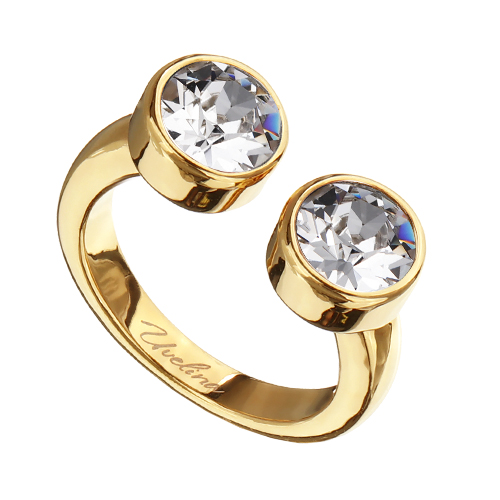 Кольцо Теннис (кристаллы SW белые 6мм; покрытие золото)