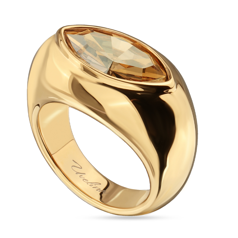 Кольцо Эдем (кристаллы SW шампань; покрытие золото)