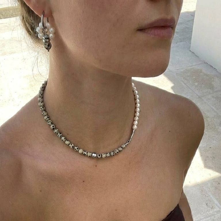 Чокер КЛАССИКА с яшмой в серебре