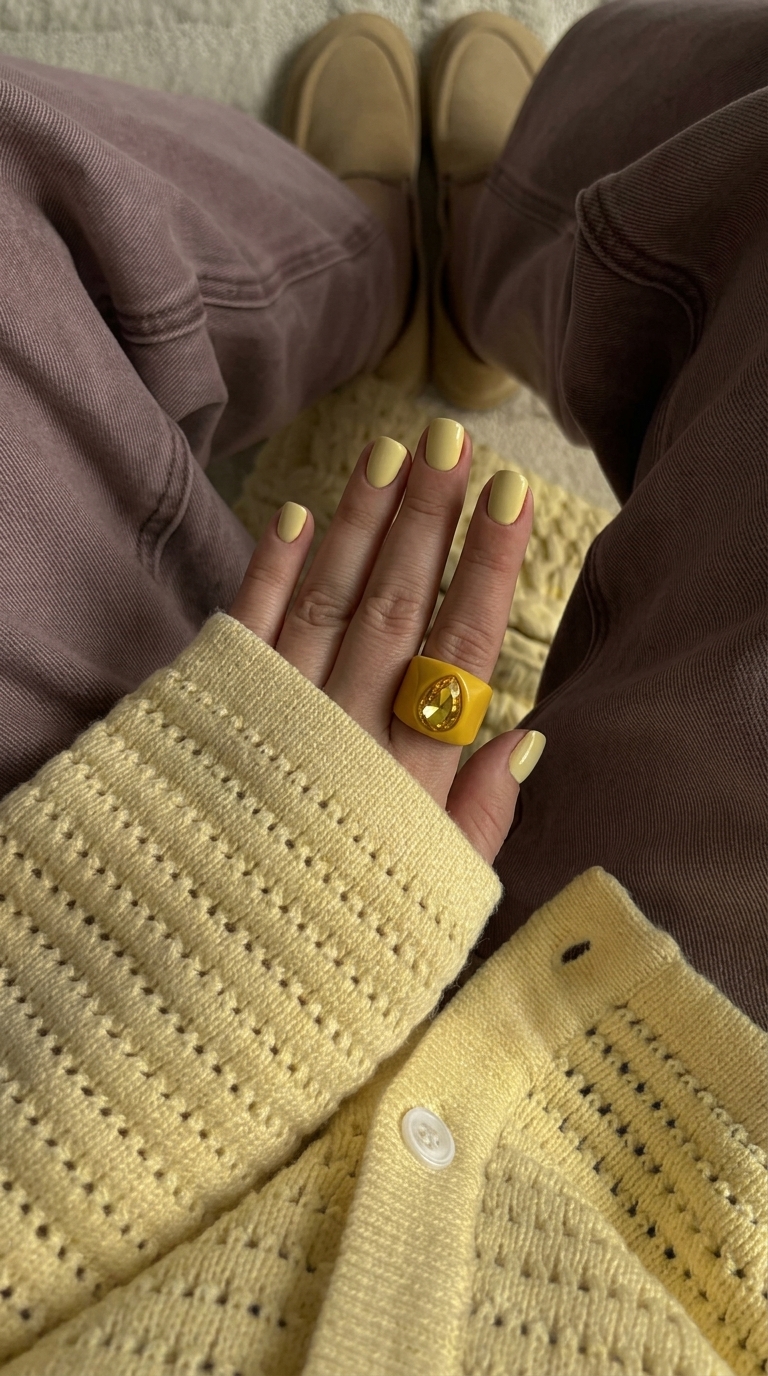 Кольцо НАСТРОЕНИЕ горчица