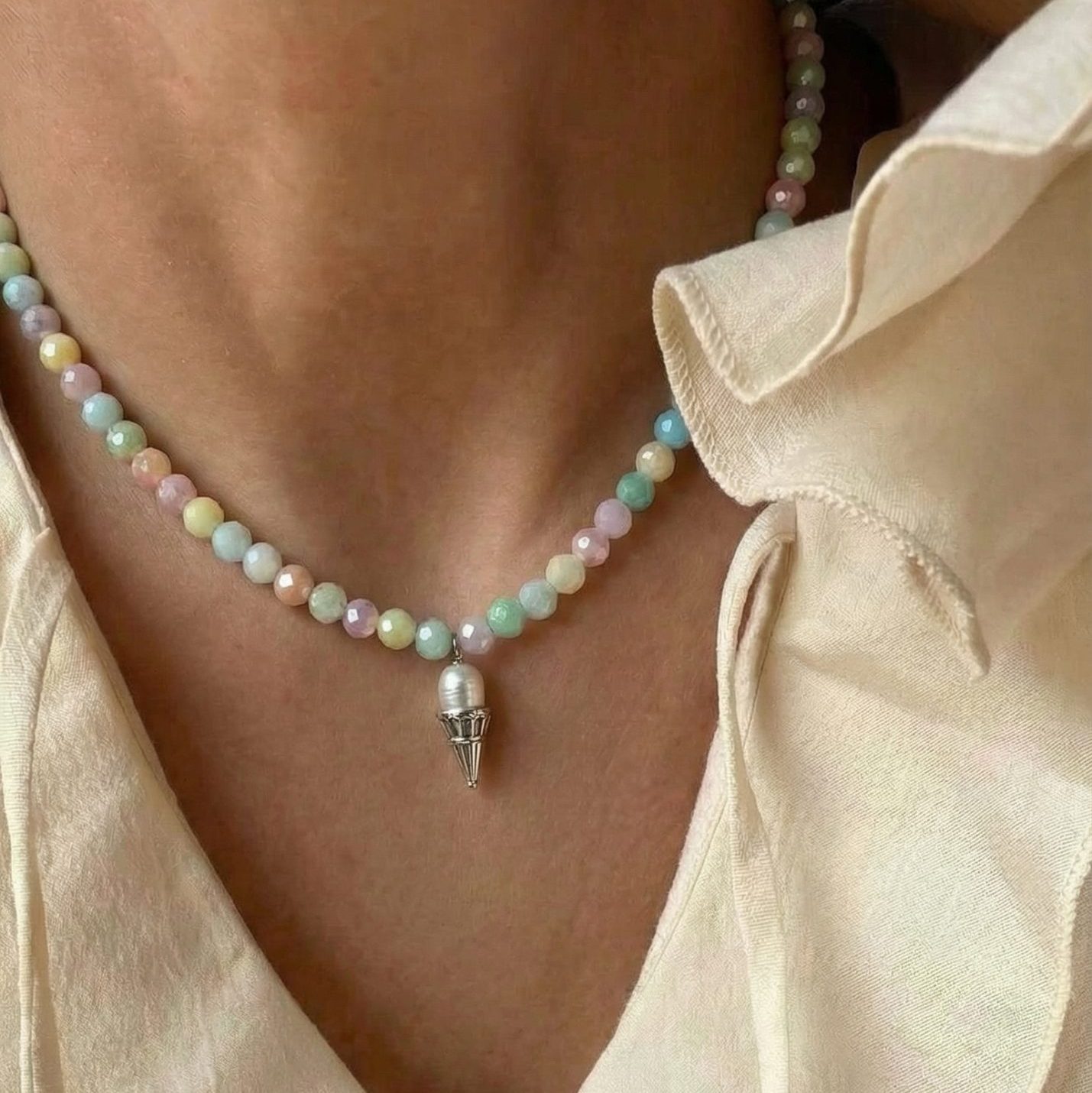 Колье СЛИВОЧНЫЙ ПЛОМБИР