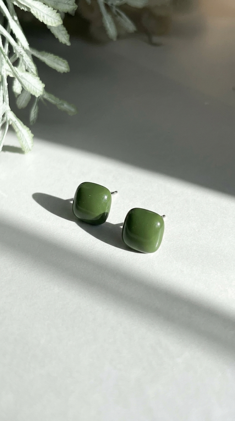 Серьги ЛЕДЕНЦОВЫЙ МИКС  эвкалипт