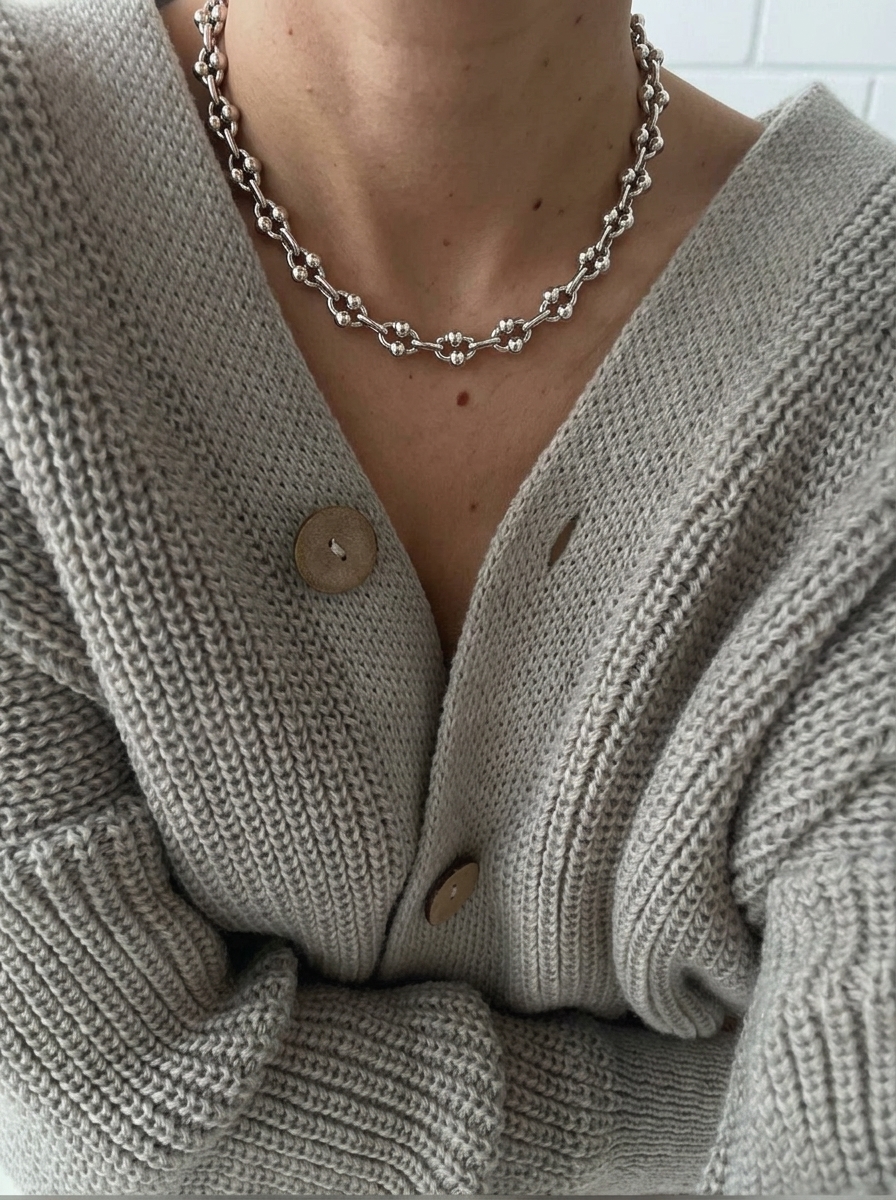 Колье ДНК Серебро